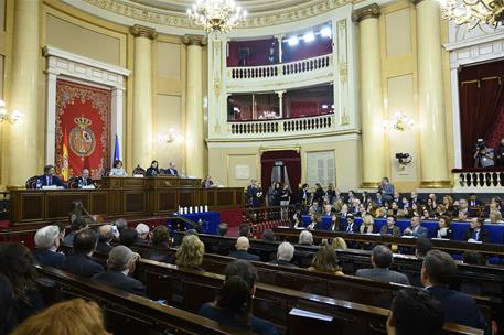 27/01/2020. Calvo pide recordar el Holocausto como el "mejor pilar ético y político" de defensa de la democracia. La vicepresidenta del Gobi...