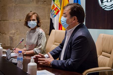 28/08/2020. Visita oficial de Carmen Calvo a Extremadura. La vicepresidenta primera del Gobierno, ministra de la Presidencia, Relaciones con...