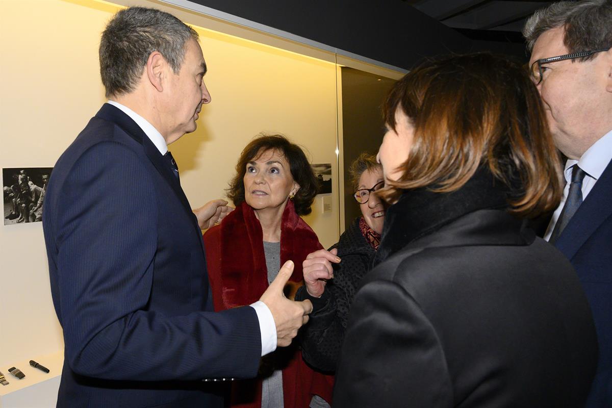 30/01/2020. Calvo asiste al homenaje a los deportados y fallecidos en Mauthausen. La vicepresidenta del Gobierno, ministra de la Presidencia...