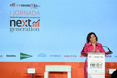 5/07/2021. Carmen Calvo inaugura la jornada sobre 'Next Generation'. La vicepresidenta primera y ministra de la Presidencia, Relaciones con ...