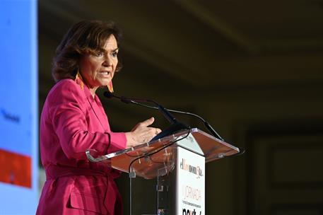 5/07/2021. Carmen Calvo inaugura la jornada sobre 'Next Generation'. La vicepresidenta primera y ministra de la Presidencia, Relaciones con ...