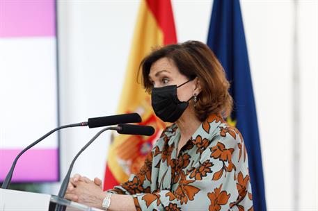 8/06/2021. Calvo clausura la I edición de los Premios Matilde Ucelay. La vicepresidenta del Gobierno y ministra de la Presidencia, Relacione...