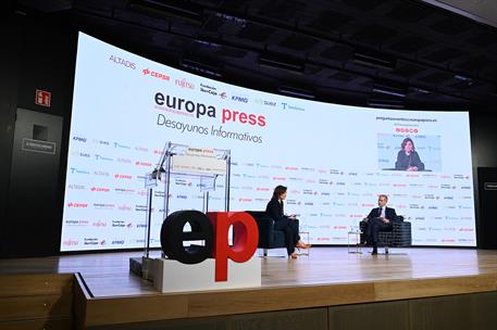 8/07/2021. Carmen Calvo, en los Desayunos Informativos de Europa Press. La vicepresidenta del Gobierno y ministra de la Presidencia, Relacio...