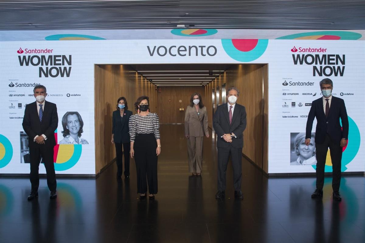 9/06/2021. Carmen Calvo asiste a la inauguración del foro 'Santander WomenNow 2021'. La vicepresidenta del Gobierno, ministra de la Presiden...