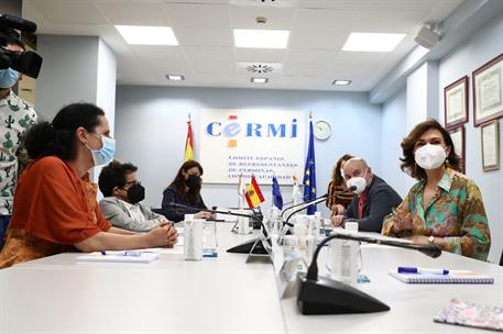 11/06/2021. Calvo interviene en la reunión del Patronato de la Fundación CERMI Mujeres. La vicepresidenta del Gobierno y ministra de la Pres...
