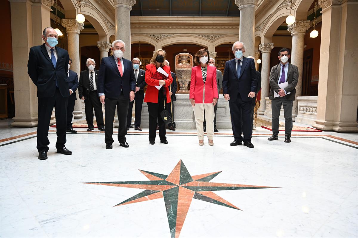 13/05/2021. Inauguración de la Jornada Literaria sobre Emilia Pardo Bazán en la RAE. La vicepresidenta del Gobierno, ministra de la Presiden...