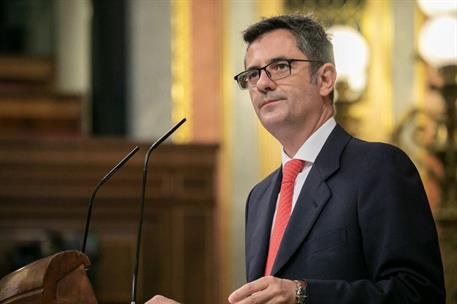 13/09/2021. Bolaños comparece en el Congreso de los Diputados. El ministro de la Presidencia, Relaciones con las Cortes y Memoria Democrátic...