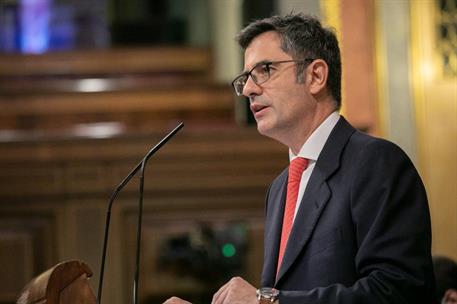 13/09/2021. Bolaños comparece en el Congreso de los Diputados. El ministro de la Presidencia, Relaciones con las Cortes y Memoria Democrátic...