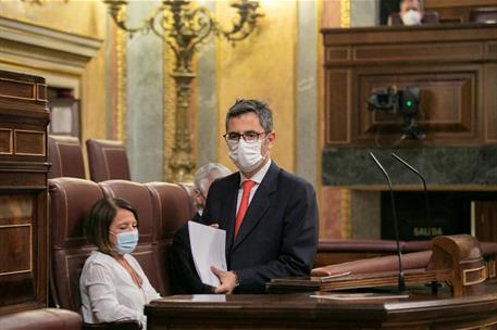 13/09/2021. Bolaños comparece en el Congreso de los Diputados. El ministro de la Presidencia, Relaciones con las Cortes y Memoria Democrátic...