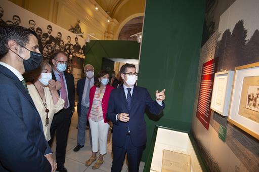 El ministro Félix Bolaños, en la exposición