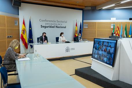 19/05/2021. Reunión de la Conferencia Sectorial para Asuntos de la Seguridad Nacional. La vicepresidenta del Gobierno, ministra de la Presid...