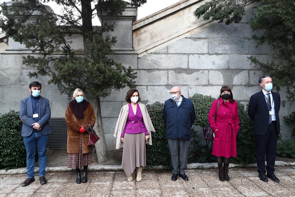 22/01/2021. Carmen Calvo participa en el homenaje a María Moliner. La vicepresidenta primera y ministra de la Presidencia, Relaciones con la...