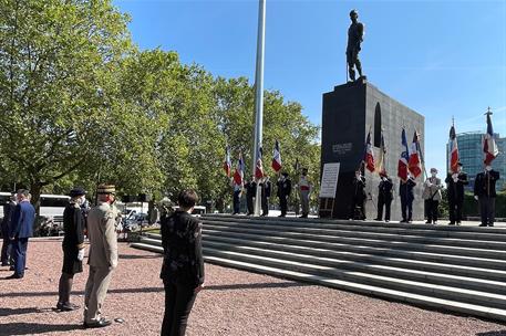 25/08/2021. Bolaños en el acto principal del 77º aniversario de la liberación de París