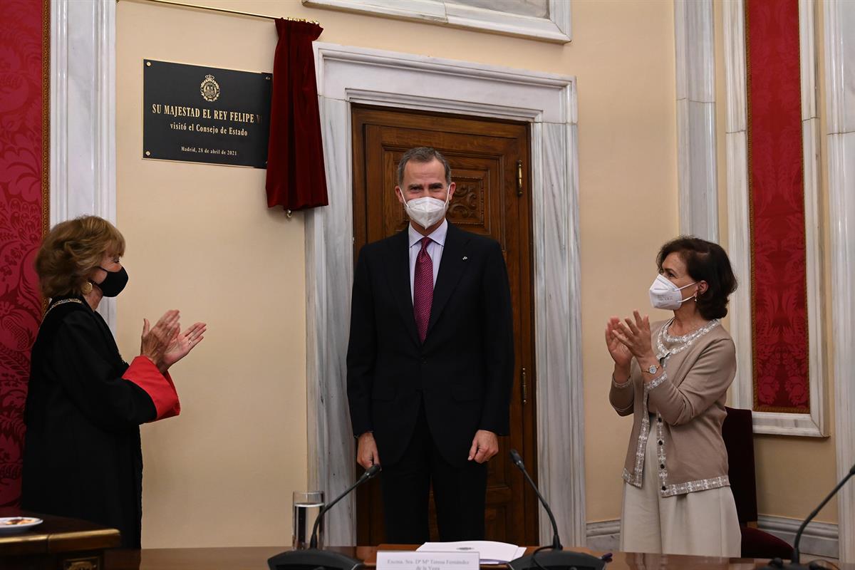 28/04/2021. Calvo visita el Consejo de Estado. La vicepresidenta primera del Gobierno, ministra de la Presidencia, Relaciones con las Cortes...