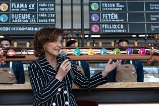 Carmen Calvo durante la inauguración de un centro de ocio