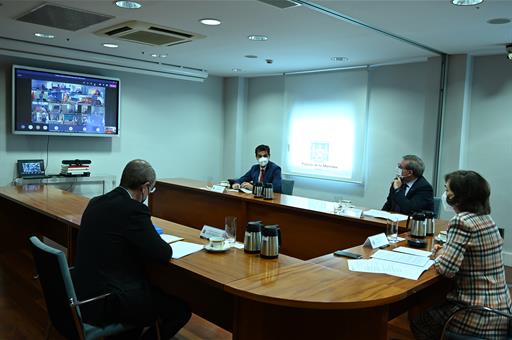 La vicepresidenta del Gobierno, Carmen Calvo, ha presidido la Conferencia Sectorial, por videoconferencia