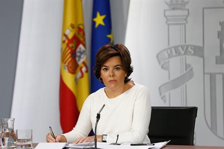 13/10/2017. Consejo de Ministros: Sáenz de Santamaría. La vicepresidenta del Gobierno, ministra de la Presidencia y para las Administracione...