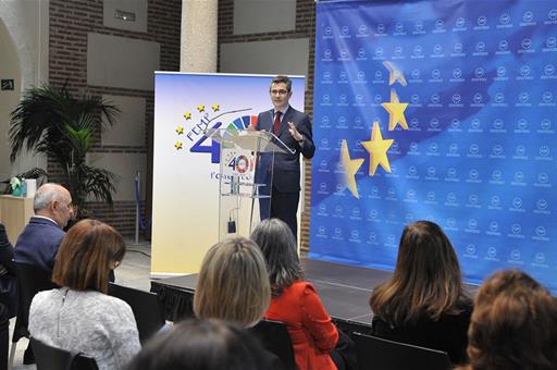 Félix Bolaños durante su intervención en el acto