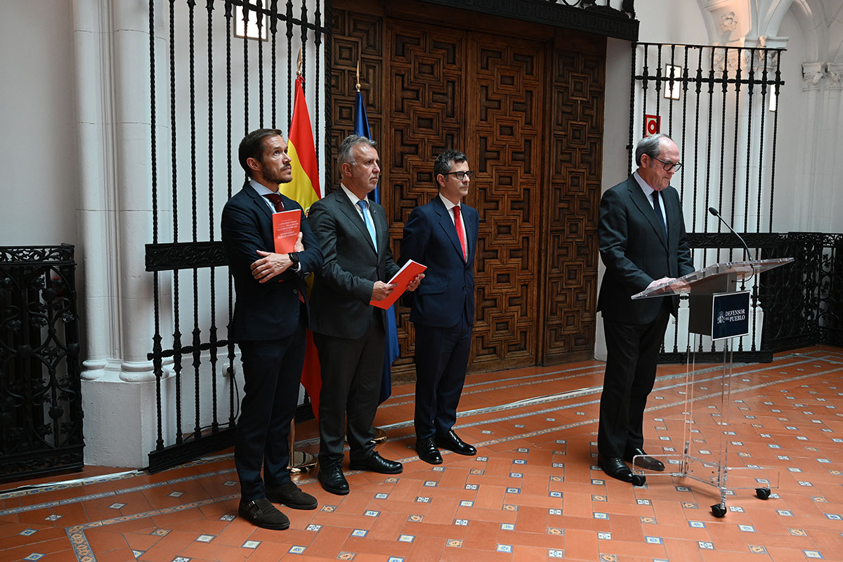 Mariano Hernández Zapata, Ángel Víctor Torres, Féliz Bolaños y Ángel Gabilondo