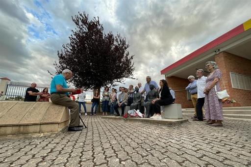 El ministro Félix Bolaños en el Memorial La Barranca en Lardero (La Rioja)