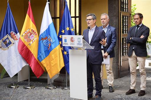 El ministro Bolaños durante su intervención