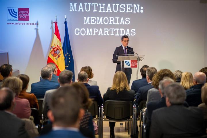 El ministro Félix Bolaños durante su intervención en el acto de inauguración