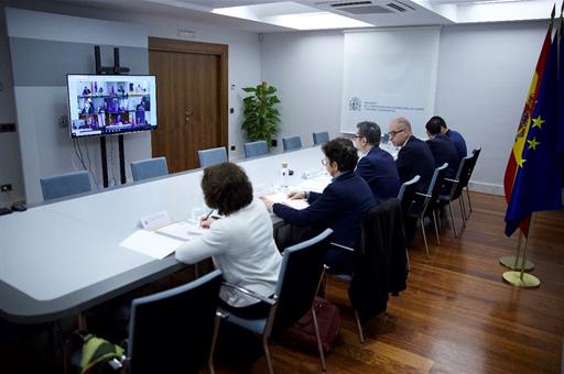 Féliz Bolaños durante la reunión