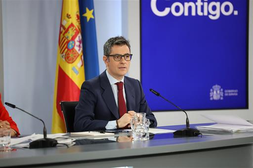 El ministro de la Presidencia, Relaciones con las Cortes y Memoria Democrática, Félix Bolaños, presenta el Plan Anual Normativo 