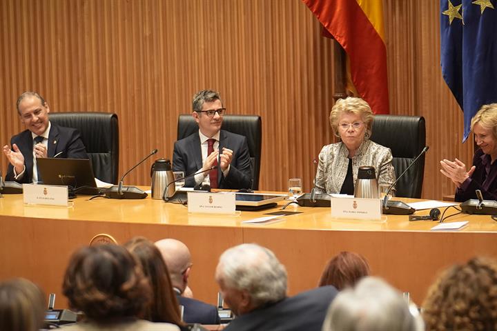 El minsitro Félix Bolaños, en la inauguración de la XI Cumbre de Mujeres Juristas