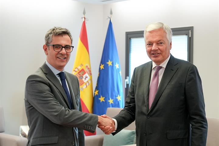 18/09/2024. Félix Bolaños se reúne con Didier Reynders, comisario europeo de Justicia