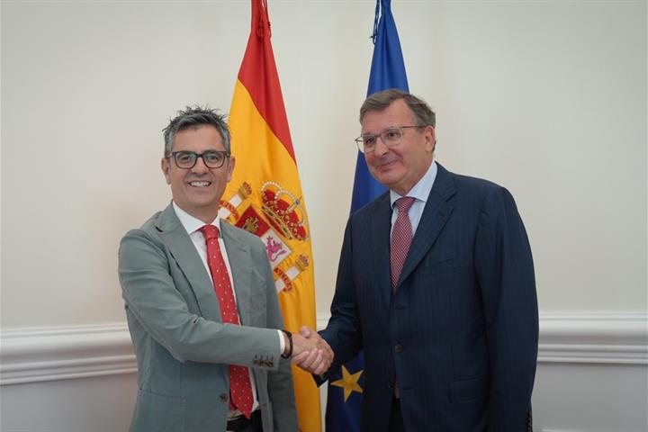 28/08/2024. Reunión de Félix Bolaños con el presidente del Consejo General del Notariado. El ministro de la Presidencia, Justicia y Relacion...