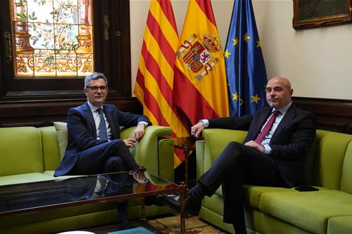 3/07/2025. Félix Bolaños mantiene una reunión de trabajo con el delegado del Gobierno de Catalunya