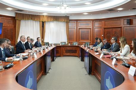 5/06/2025. Bolaños se reúne con el ministro de Justicia serbio, Nenad Vujić