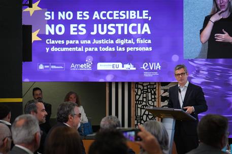Félix Bolaños destaca los avances del Ministerio para impulsar una Justicia más accesible e inclusiva