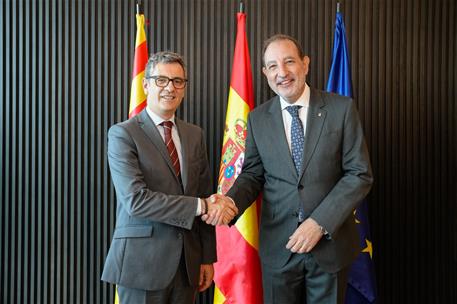Félix Bolaños se reúne con el conseller Ramon Espadaler para valorar la histórica ampliación de la planta judicial y fiscal en Catalunya
