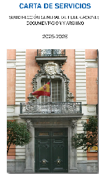 Tr&iacute;ptico de la Carta de Servicios 2025-2028 Subdirecci&oacute;n General de Publicaciones, Documentaci&oacute;n y Archivo